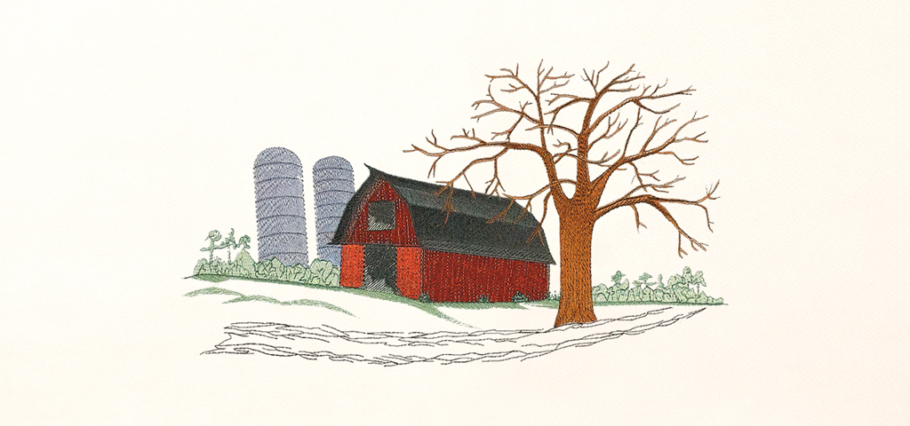 Red Barn Rosetan Faux